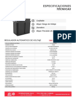 Especificaciones: Técnicas