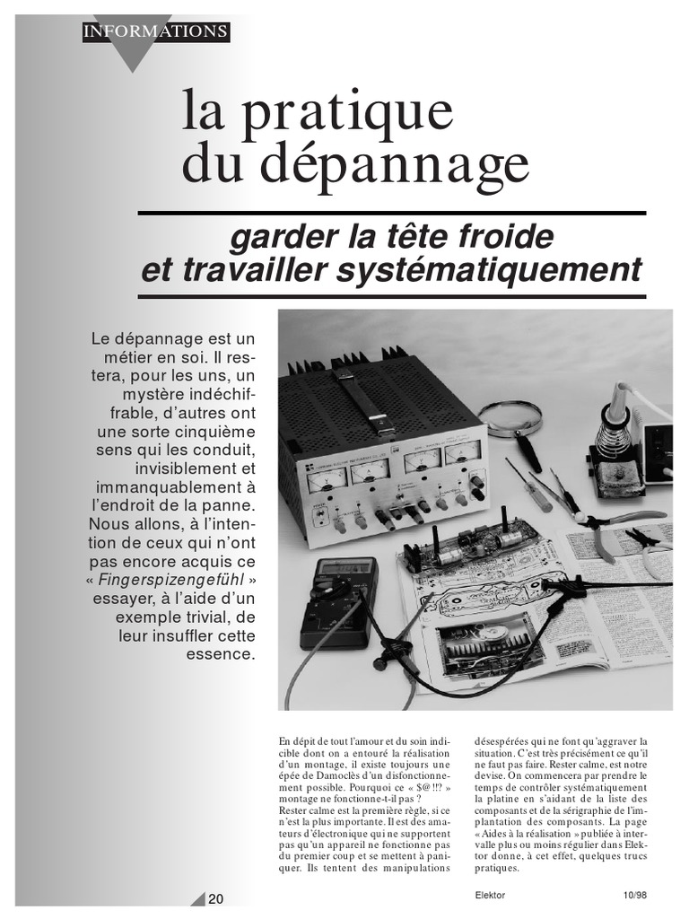 Guide pratique du dépannage électronique PDF Transistor à effet de — free download