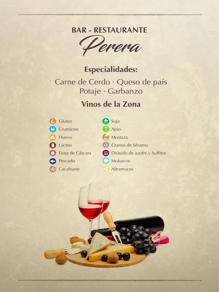 Perera Menu | PDF | Uva | Variedades de uva