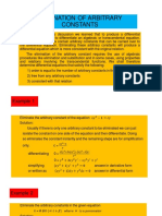 Eliminating Arbitrary Constants in Differential Equations