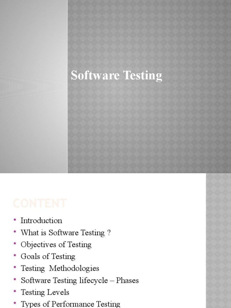 Software Testing PPT | Download Free PDF | Software Testing | Computer ...