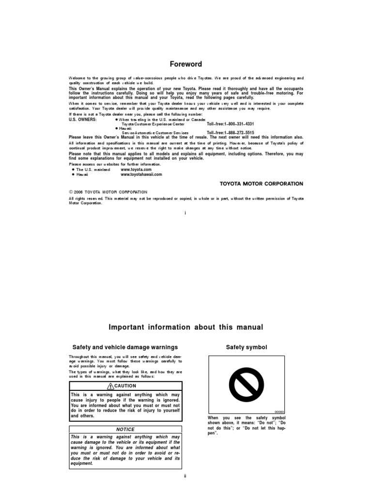 2018 TOYOTA LAND CRUISER OWNERS MANUAL PDF visual data 6