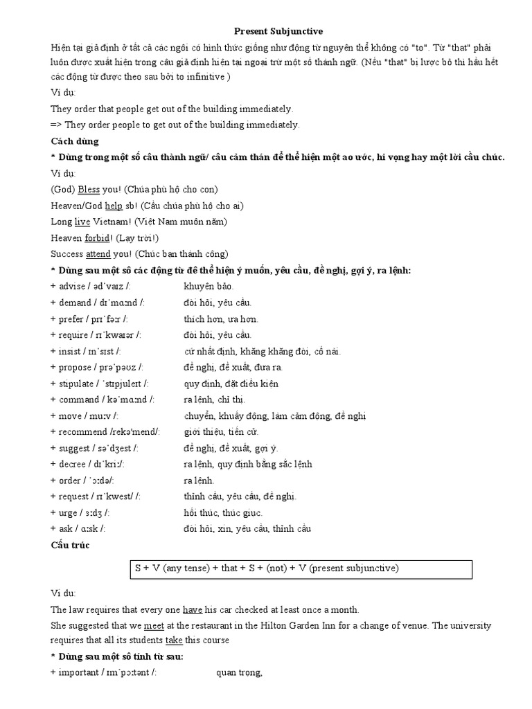 The Subjunctive Mood | PDF