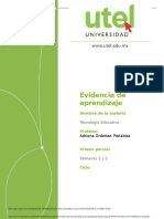 Tecnolog A Educativa Evidencia de Aprendizaje Primer Parcial P P Rez C Rdova Ayulieth Paola