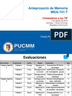 Anteproyecto de Memoria - Sesión 9 Comentarios A Los TIF