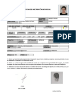 FICHA DE INSCRIPCIÓN INDIVIDUAL Universiadas 2022