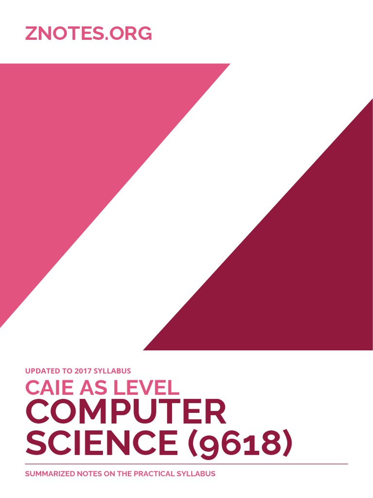 CAIE AS Level Computer Science 9618 Practical v1 Z-Notes | PDF ...