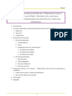 Recursos Materiales y Person Ales para ACNEE