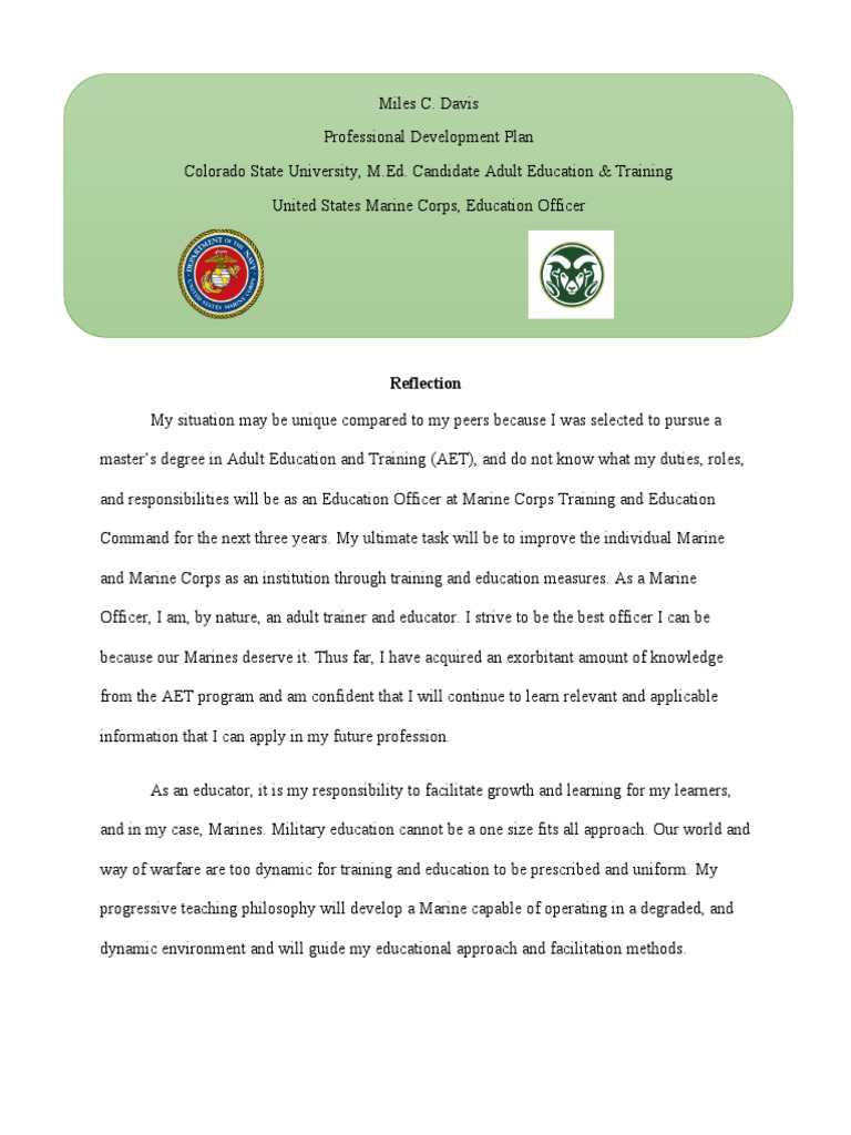 Marine Corps Education Officer Development Plan | PDF | United States ...