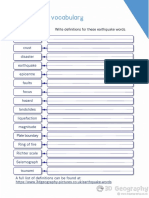 earthquake vocabulary (2021)