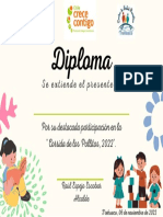 Diploma Certificado Escolar Juvenil Colorido