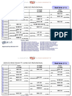 2021-2022 Semester 2 Provisional Exam Timetable