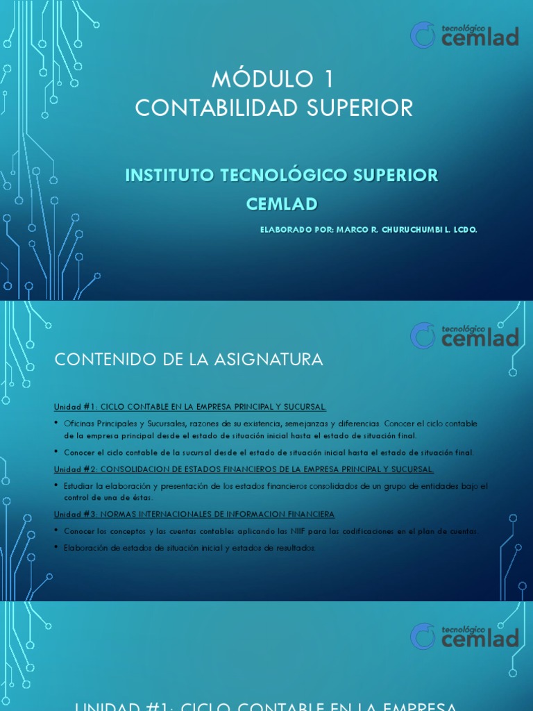 Unidad 1 Ciclo Contable en La Empresa Principal y Sucursal 1 Download