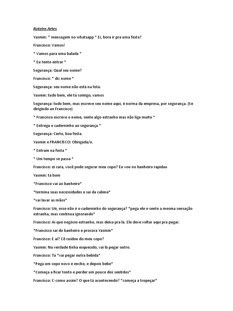 Uma noite de festa que se transforma em pesadelo pdf
