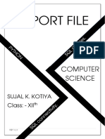 REPORT FILE (SUJAL KOTIYA) Computer Science