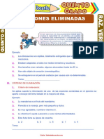 Oraciones Eliminadas para Quinto Grado de Primaria