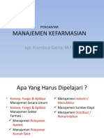 Manajemen Kefarmasian: Apt. Fransisca Gloria, M.Farm