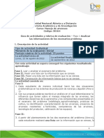 Guía de Actividades y Rúbrica de Evaluación - Unidad 1 - Paso 1 - Analizar Las Informaciones de Los Escenarios Problema