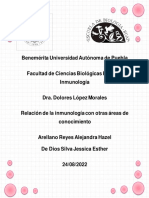 Relación de La Inmunología Con Otras Áreas de Conocimiento - DDSJE