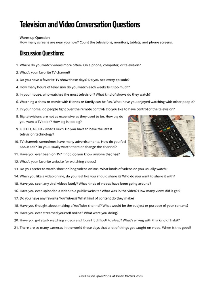 Television Questions | PDF
