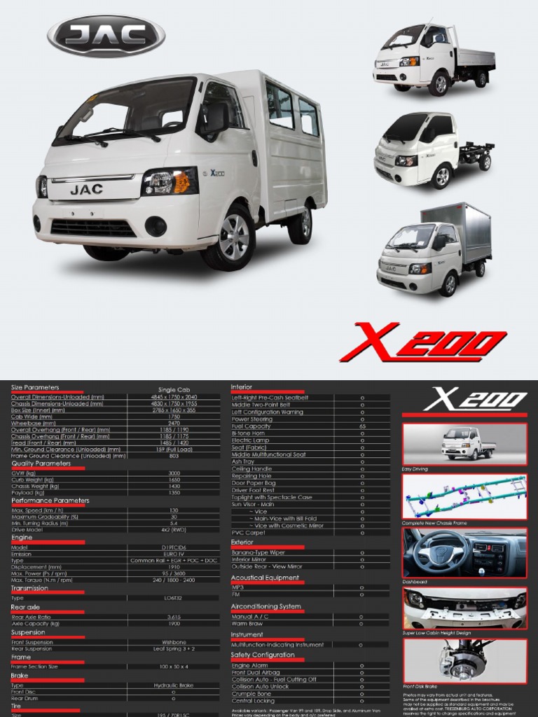 JAC Motors Vehicle Features | PDF