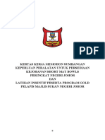 Kertas Kerja Memohon Sumbangan Keperluan Peralatan Untuk Persediaan