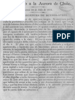 Diario Aurora de Chile 30 de Julio de 1812