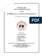 Makalah Sumber Daya Alam Dan Lingkungan