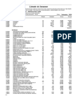 Listado de Insumos: 01 - Componente I: Infraestructura Setiembre - 2020