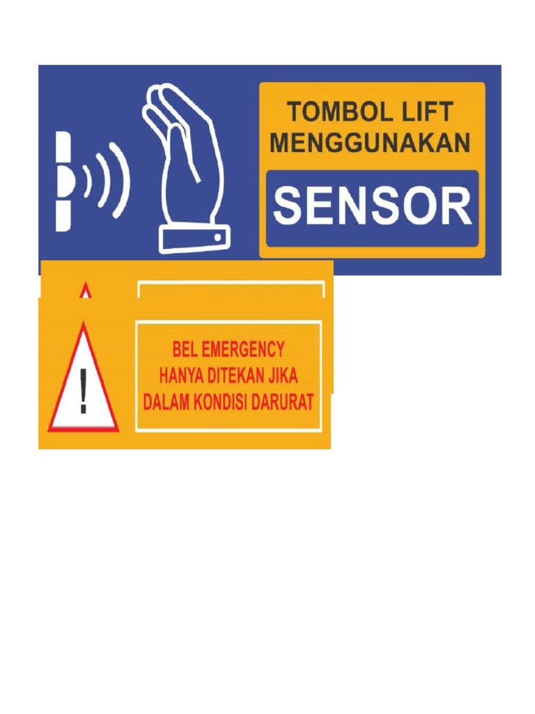 Sign Tombol Lift | PDF