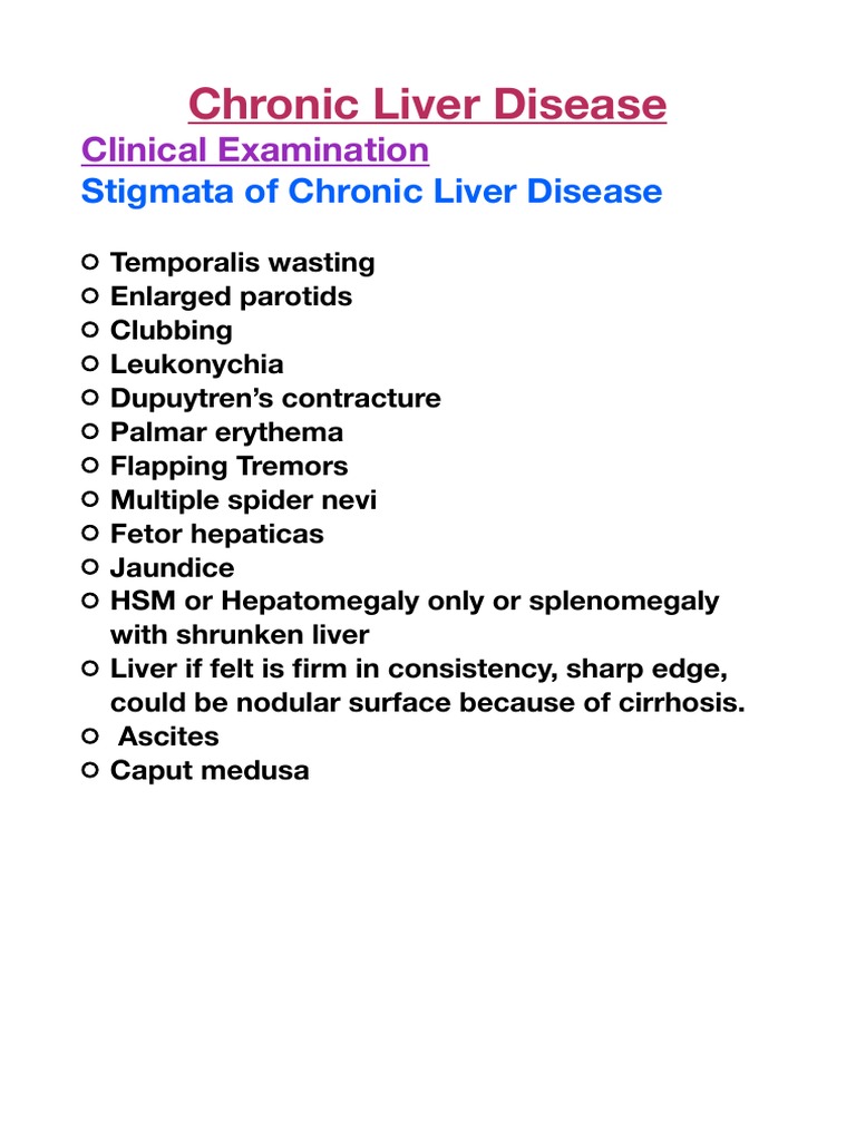 Chronic Liver Disease PDF Cirrhosis Hepatitis