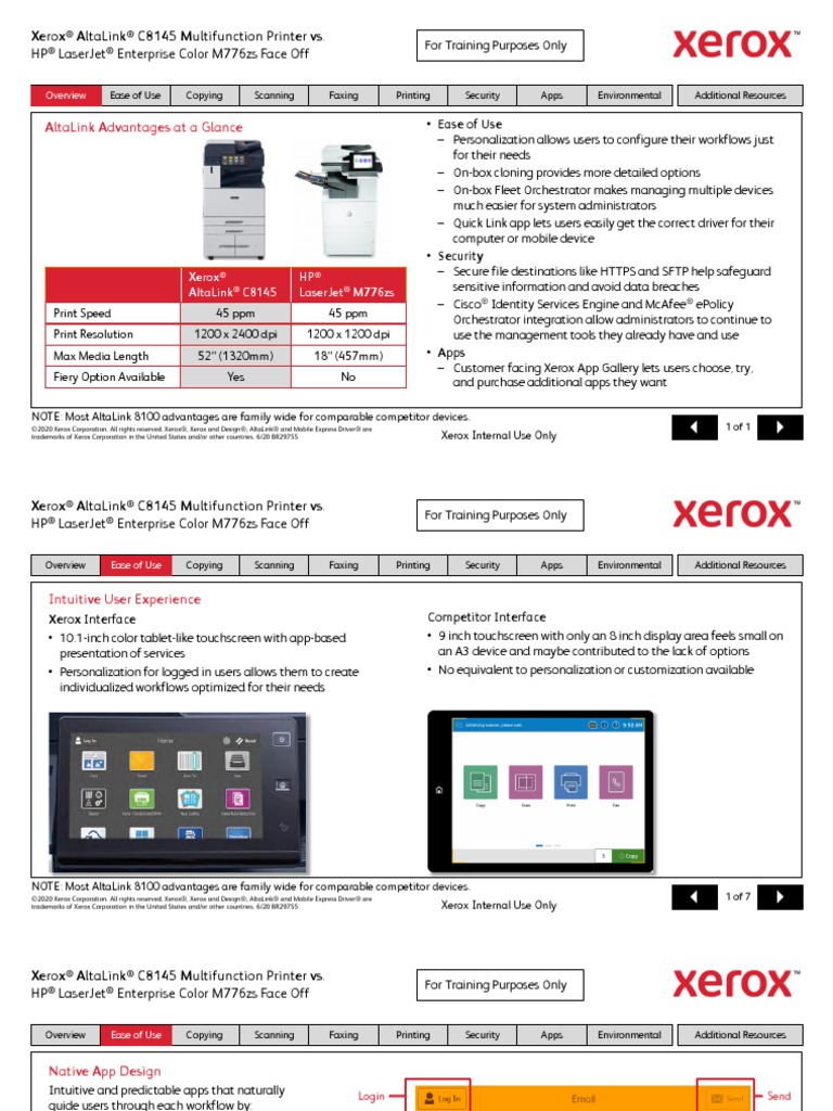 AltaLink C8145 Vs HP M776zs Face Off PDF Printer Fax