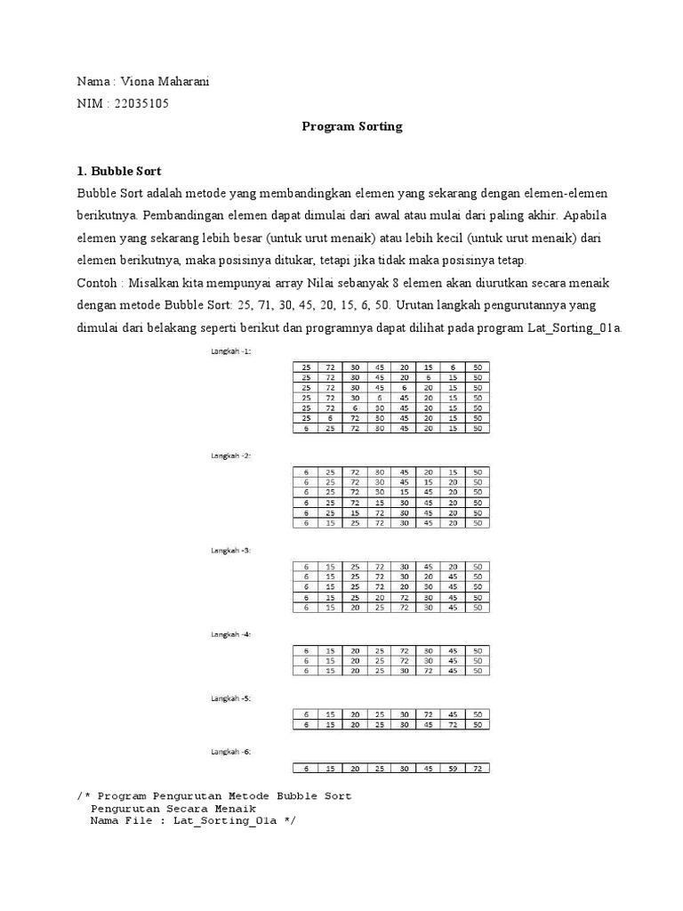 Algoritma Bubble dan Selection Sort | PDF