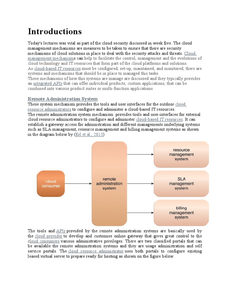 Cloud Management Mechanisms Overview | PDF | Cloud Computing | Service ...