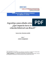 Argentina como aliado extra-OTAN. ¿Qué impacto tuvo en la relación bilateral con Brasil?