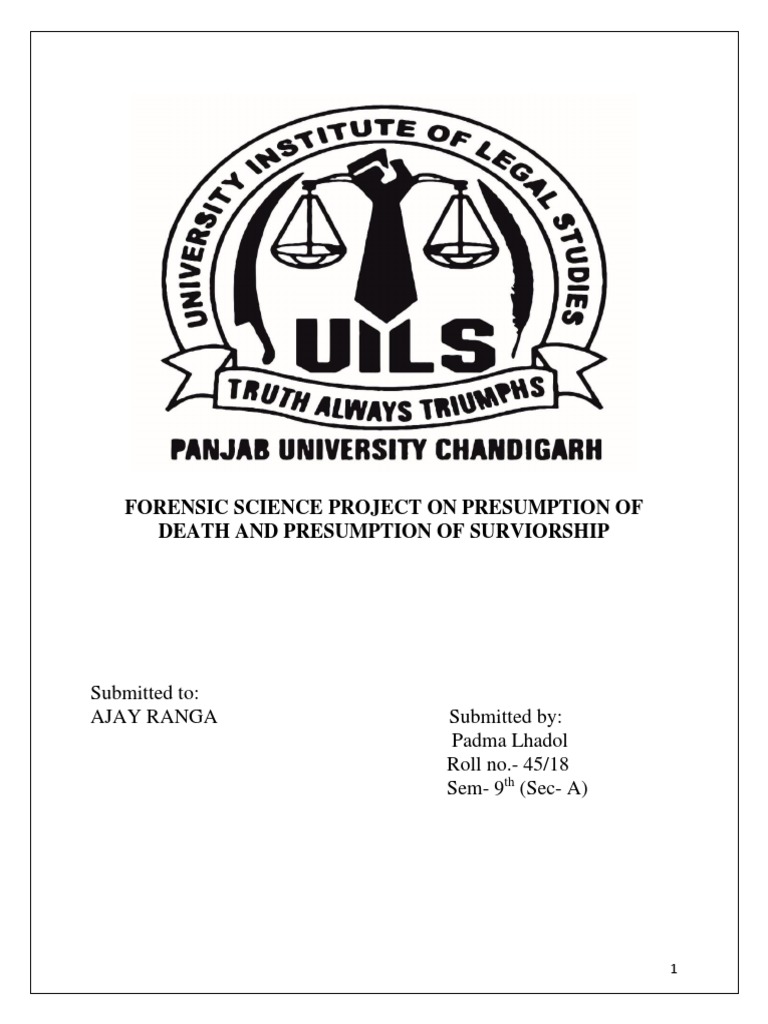 Forensic Science Pami PDF Burden Of Proof (Law) Justice