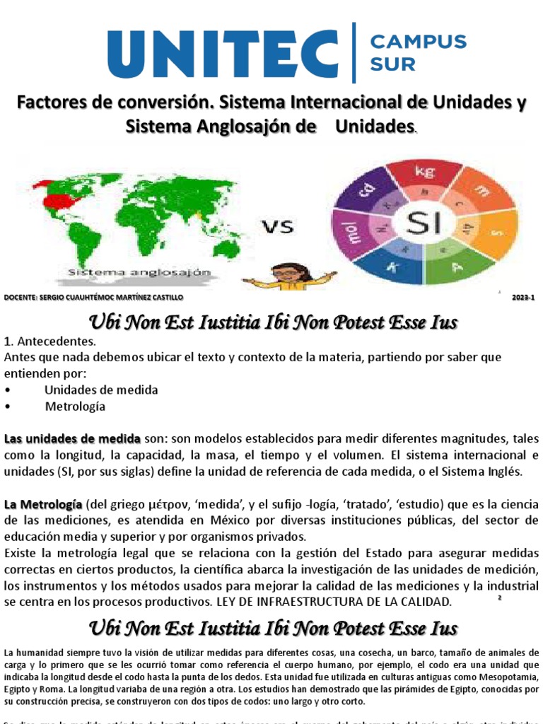 Factores de Conversión en Unidades de Medida | PDF | Sistema ...