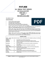 FIITJEE AITS-PT-I Test Series