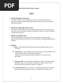 Covigilance Question Bank