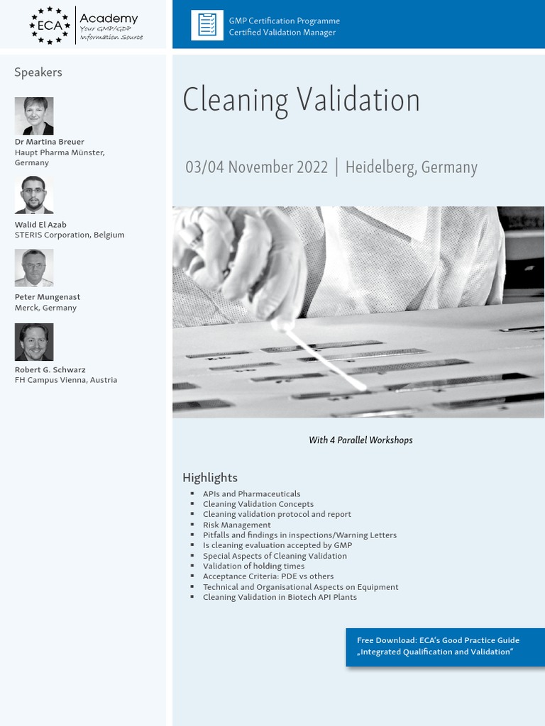 ECA Cleaning Validation 2022 Nov | PDF | Biotechnology | Risk Management