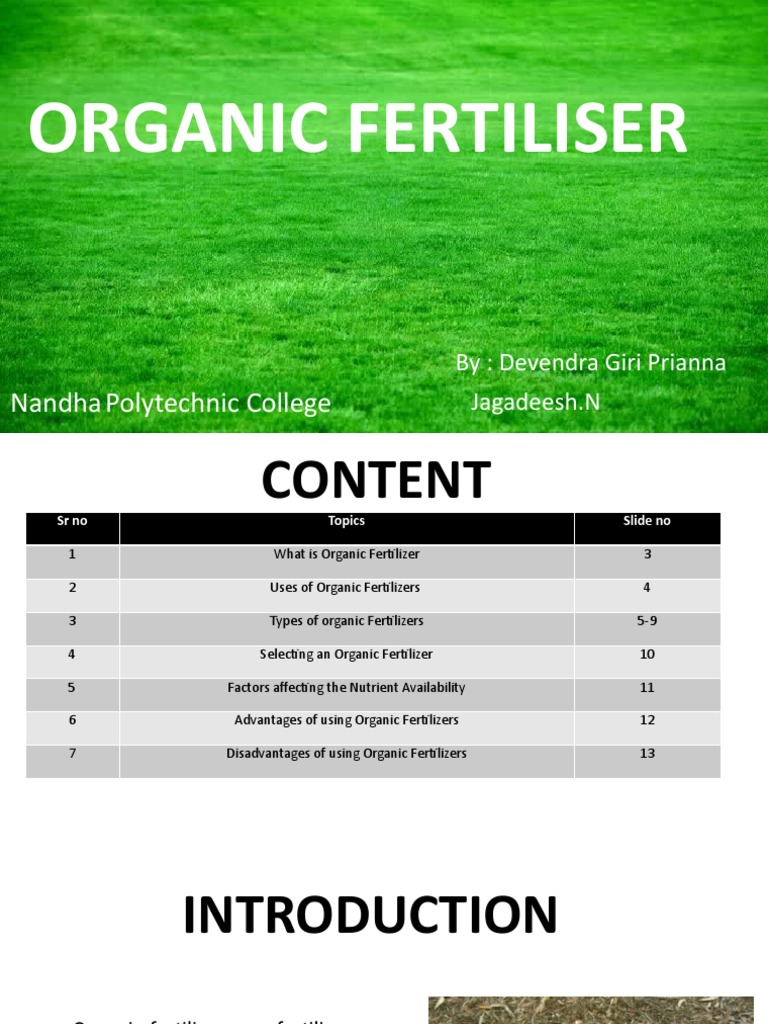 Organic Fertilizer 123 | PDF | Fertilizer | Soil