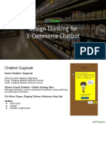 Design Thinking For E-Commerce Chatbot - Kelompok Three N X Cosmic
