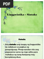 Linggwistika - Sintaks