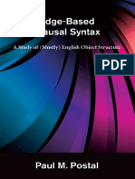 Edge Based Clausal Syntax A Study of Mostly English Object Structure
