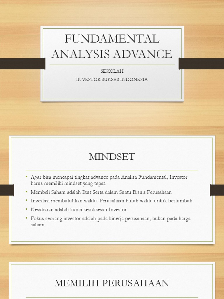 Materi Fundamental Analysis Advance | PDF