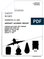 Controlled Flight Into Terrain Korean Air Flight 801 Boeing 747-300, HL7468 Nimitz Hill, Guam, August 6, 1997