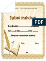 DIPLOMA ABSOLVIRE GOLD
