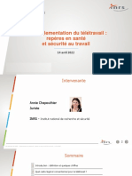 Webinaire INRS Reglementation Teletravail 14 Avril 2022