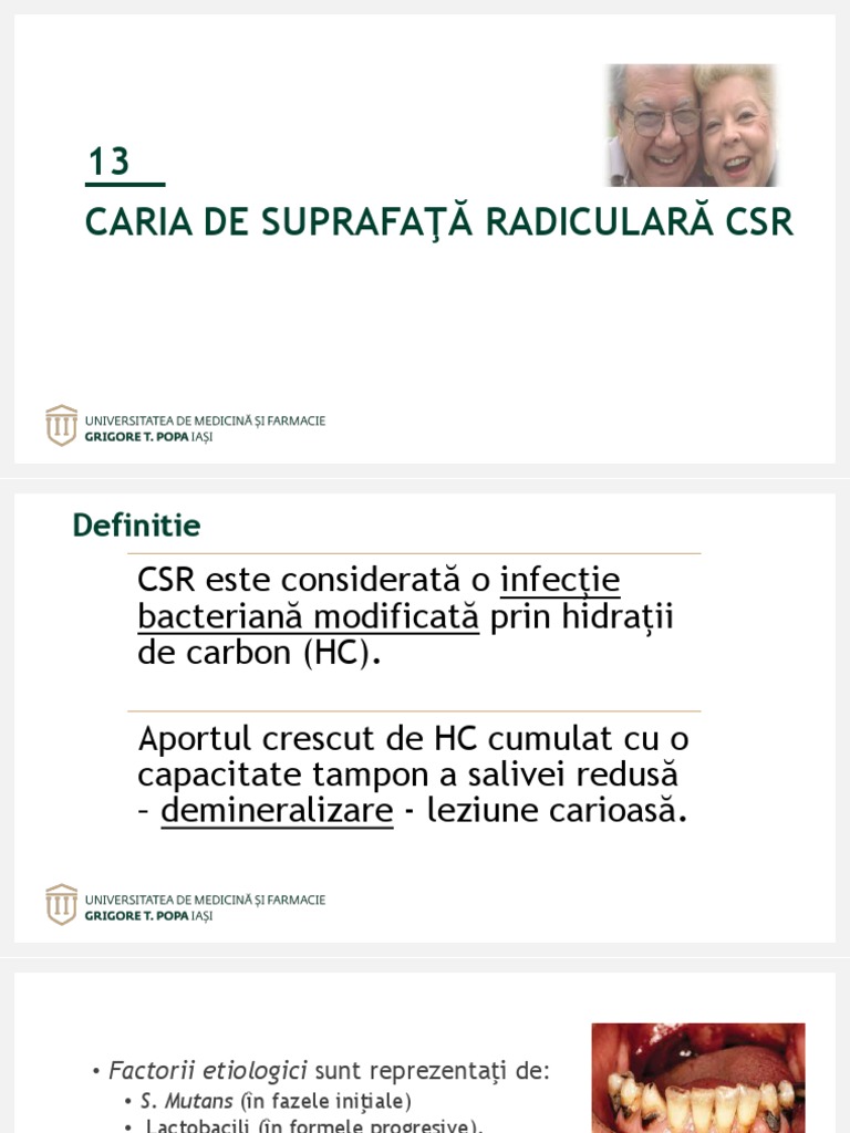 Curs 13 Caria de Suprafata Radiculara | PDF