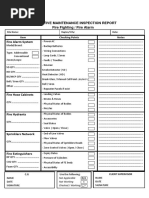 Inspection Form - Fire Fighting and Fire Alarm